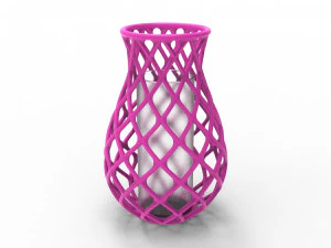 Intertwining line vase 3D Print Model