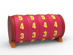 Combination cylindrical lock 3D Baskı Modeli