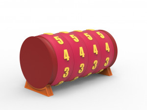 Combination cylindrical lock 3D Baskı Modeli