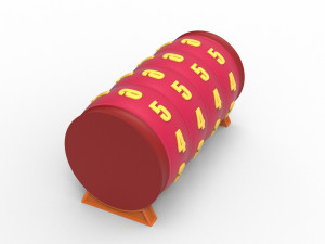 Combination cylindrical lock 3D Baskı Modeli