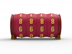 Combination cylindrical lock 3D Baskı Modeli
