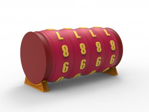 Combination cylindrical lock 3D Baskı Modeli