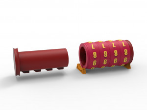 Combination cylindrical lock 3D Baskı Modeli