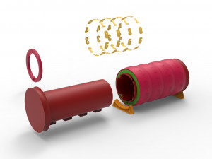 Combination cylindrical lock 3D Baskı Modeli