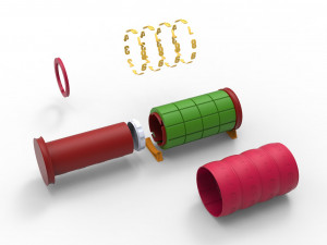 Combination cylindrical lock 3D Baskı Modeli