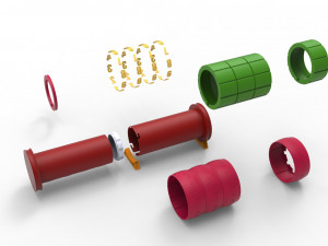 Combination cylindrical lock 3D Baskı Modeli