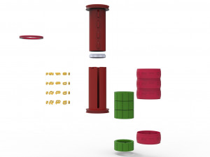 Combination cylindrical lock 3D Baskı Modeli