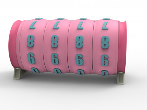Combination cylindrical lock 3D Baskı Modeli