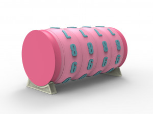 Combination cylindrical lock 3D Baskı Modeli
