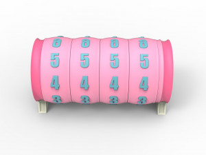 Combination cylindrical lock 3D Baskı Modeli