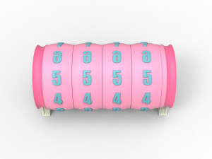 Combination cylindrical lock 3D Baskı Modeli