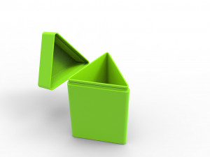Triangle container Model Cetak 3D
