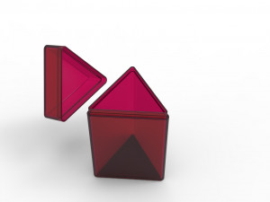 Triangle container Model Cetak 3D