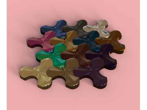 Deltoid mosaic Model Cetak 3D