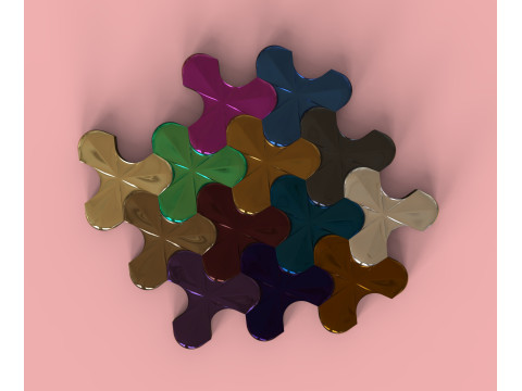 Deltoid mosaic 3Dプリントモデル