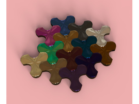 Deltoid mosaic 3Dプリントモデル