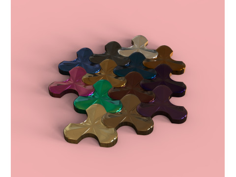 Deltoid mosaic 3Dプリントモデル