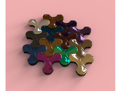 Deltoid mosaic 3Dプリントモデル