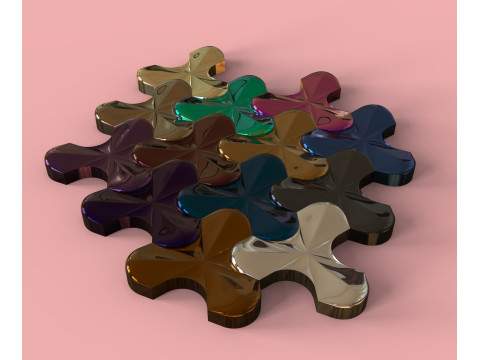 Deltoid mosaic 3Dプリントモデル