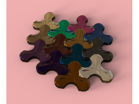 Deltoid mosaic 3Dプリントモデル