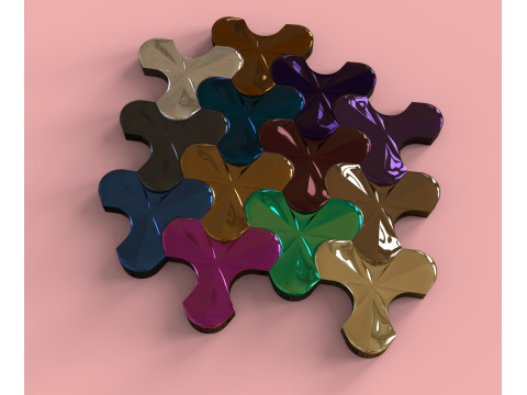 Deltoid mosaic 3Dプリントモデル