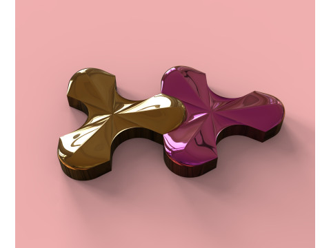 Deltoid mosaic 3Dプリントモデル