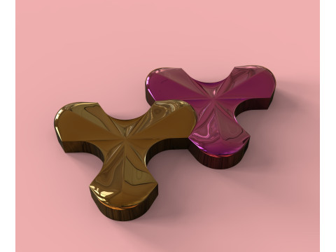 Deltoid mosaic 3Dプリントモデル