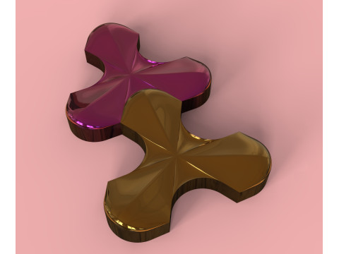 Deltoid mosaic 3Dプリントモデル