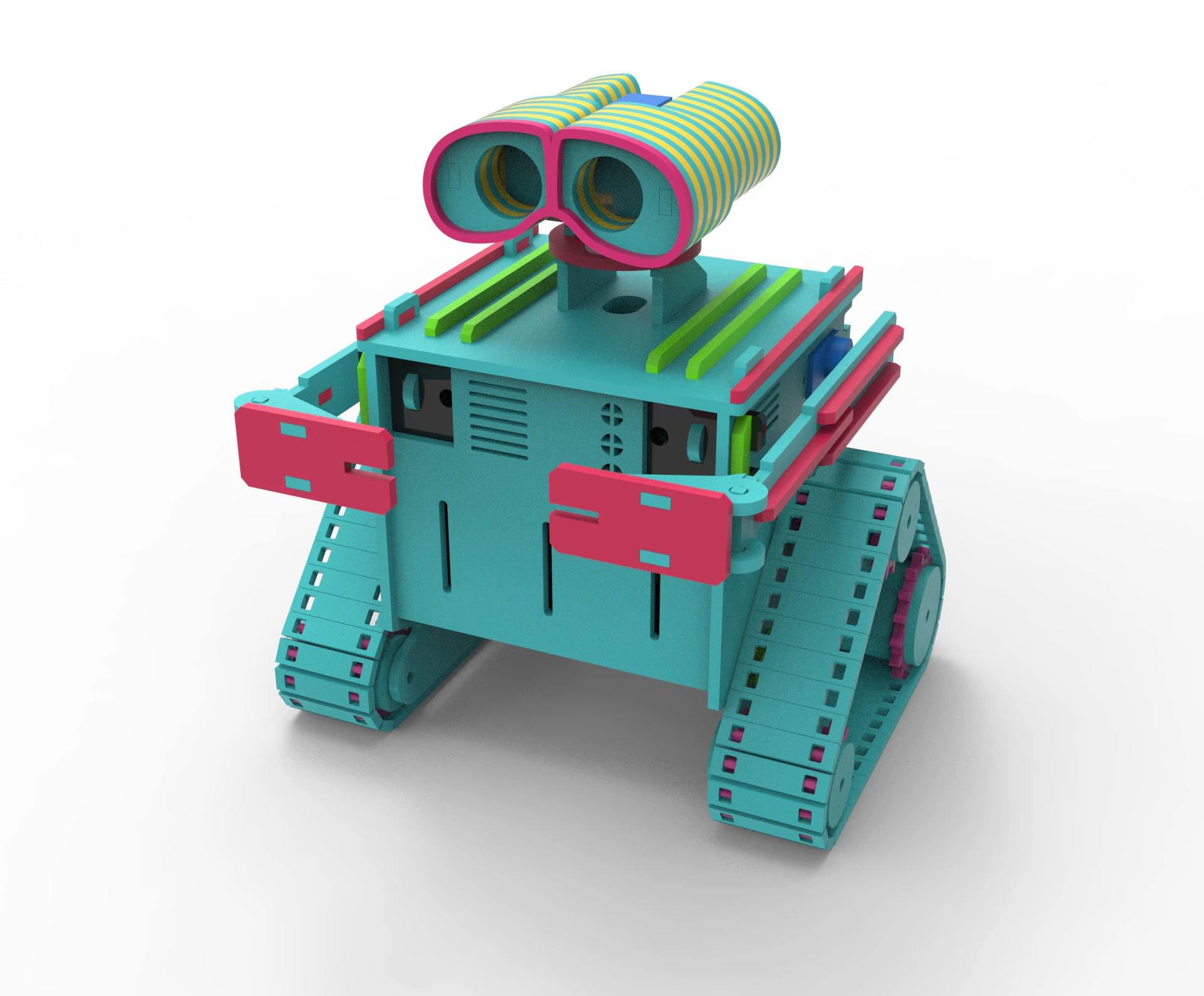 Wall-E Robot 3D Print Model .c4d .max .obj .3ds .fbx .stl .blend 