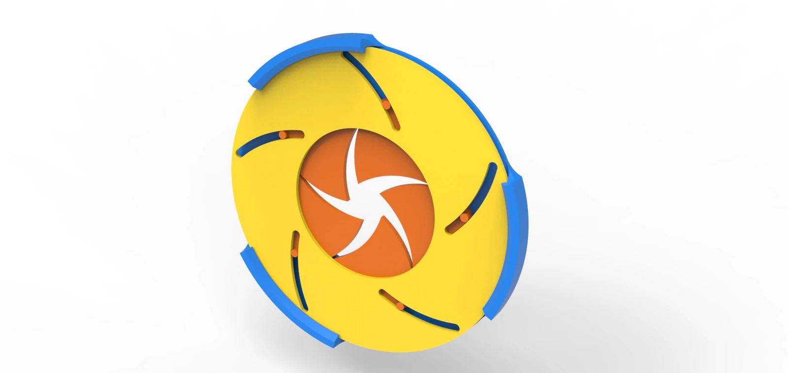 Sharp edges Iris diaphragm 3D Print Model .c4d .max .obj .3ds .fbx .stl .blend 