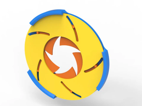 Sharp edges Iris diaphragm 3D Print Model