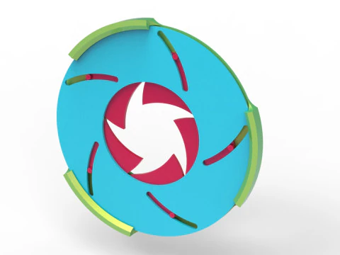 Sharp edges Iris diaphragm 3D Print Model