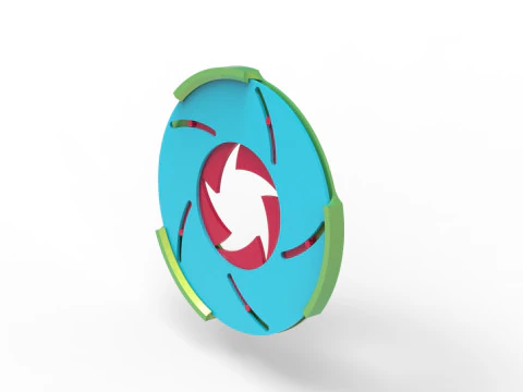 Sharp edges Iris diaphragm 3D Print Model