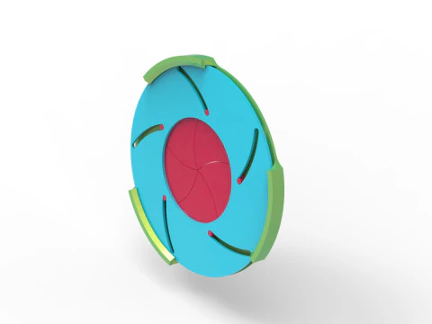 Sharp edges Iris diaphragm 3D Print Model