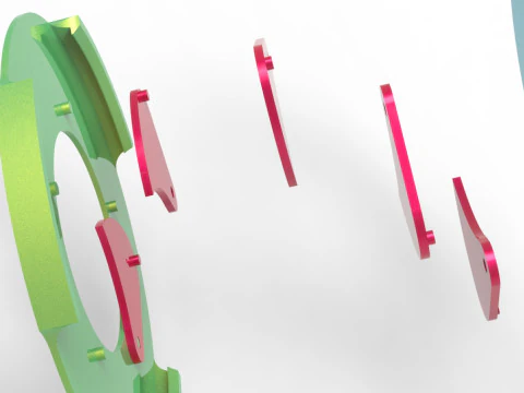 Sharp edges Iris diaphragm 3D Print Model