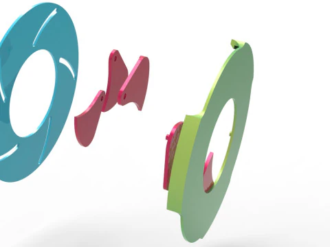 Sharp edges Iris diaphragm 3D Print Model