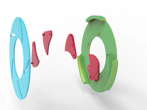 Sharp edges Iris diaphragm 3D Print Model