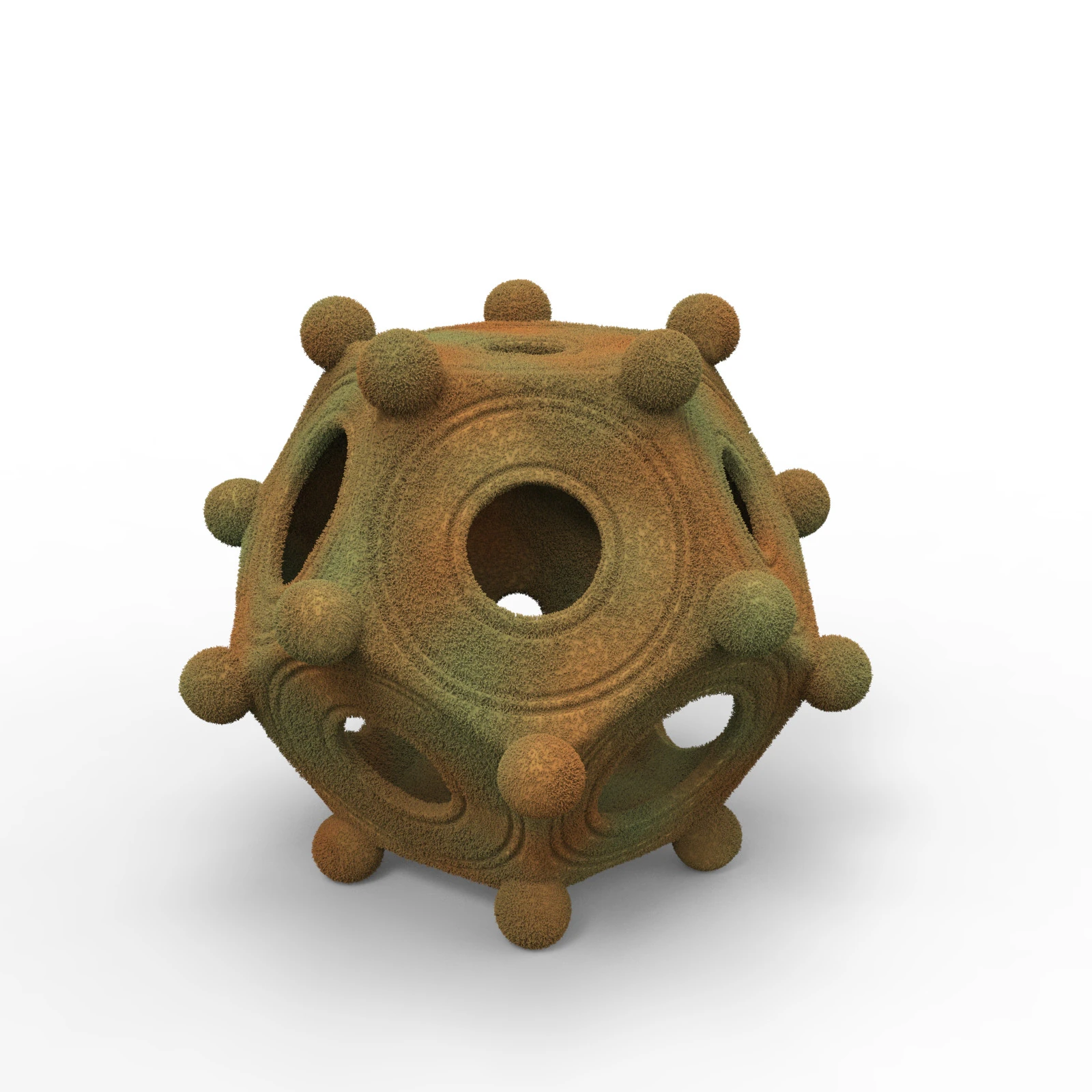 Roman dodecahedron 3D Model .c4d .max .obj .3ds .fbx .stl .blend 