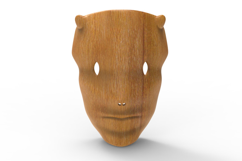 Forest face mask 3D-Modell .c4d .max .obj .3ds .fbx .stl .blend