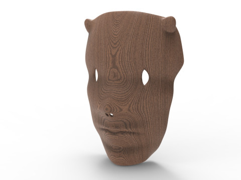 Forest face mask 3D-Modell