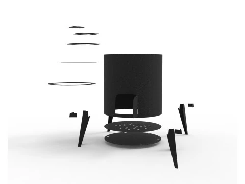 Дровяная печь Проектирование изготовления листового металла Файлы DXF DWG 3D 3D Принт Модель