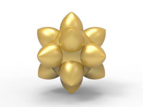Disdyakis Dodecahedron Model Cetak 3D