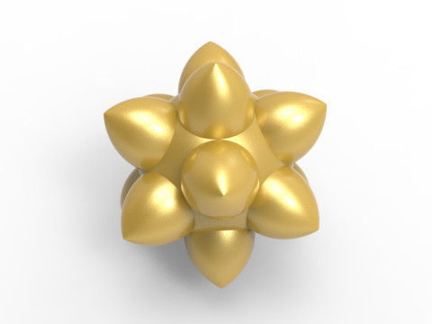 Disdyakis Dodecahedron Model Cetak 3D