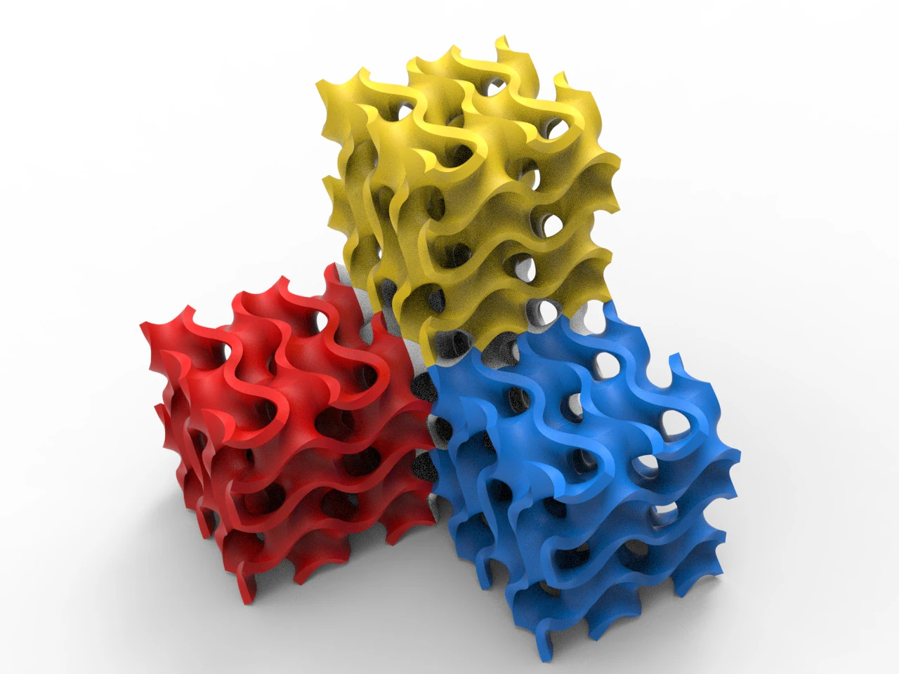 Gyroid Structure 3D Model .c4d .max .obj .3ds .fbx .stl .blend 