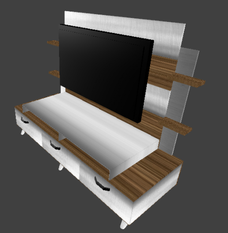 television with unit 3D Model .c4d .max .obj .3ds .fbx .stl .blend 