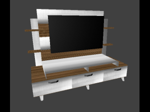 television with unit 3D Model