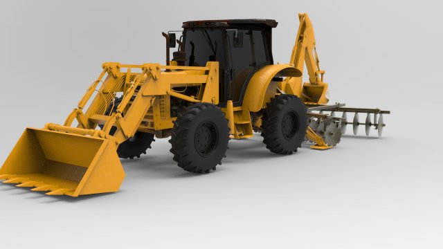 tractor 3D 모델 .c4d .max .obj .3ds .fbx .stl .blend 