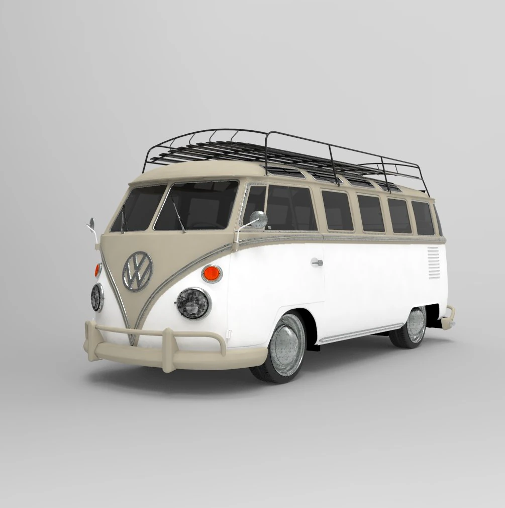 volkswagen type 2 3D Model .c4d .max .obj .3ds .fbx .stl .blend