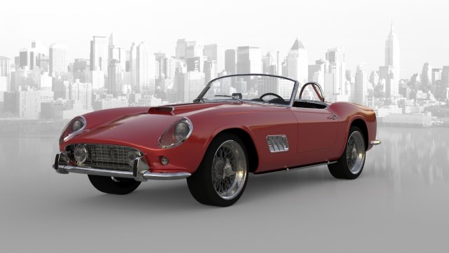 ferrari 250 california 3D Model .c4d .max .obj .3ds .fbx .stl .blend 