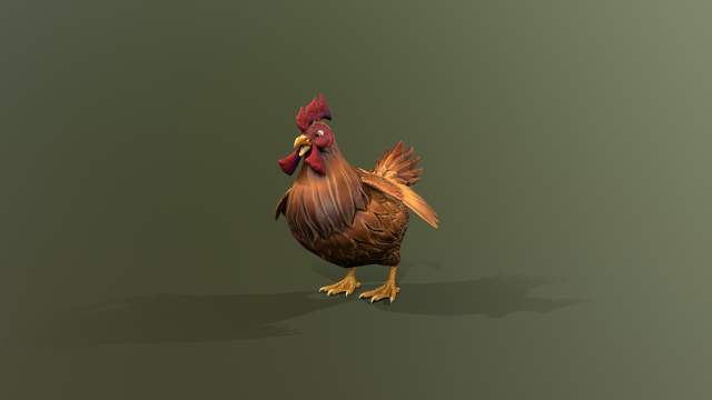 Chicken Model 3D .c4d .max .obj .3ds .fbx .stl .blend 